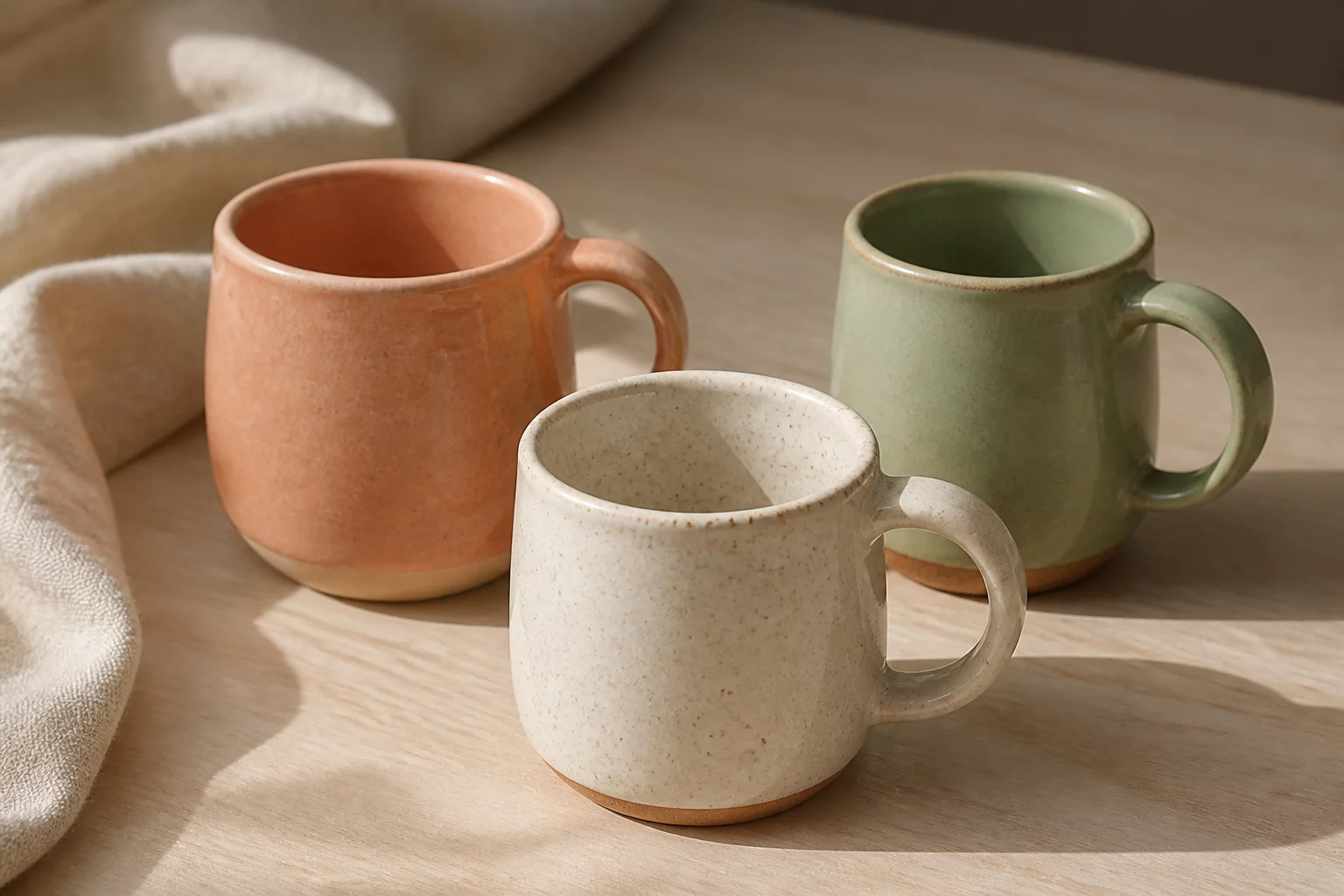 Handcrafted artisan ceramic mugs from Belcor Mugs studio