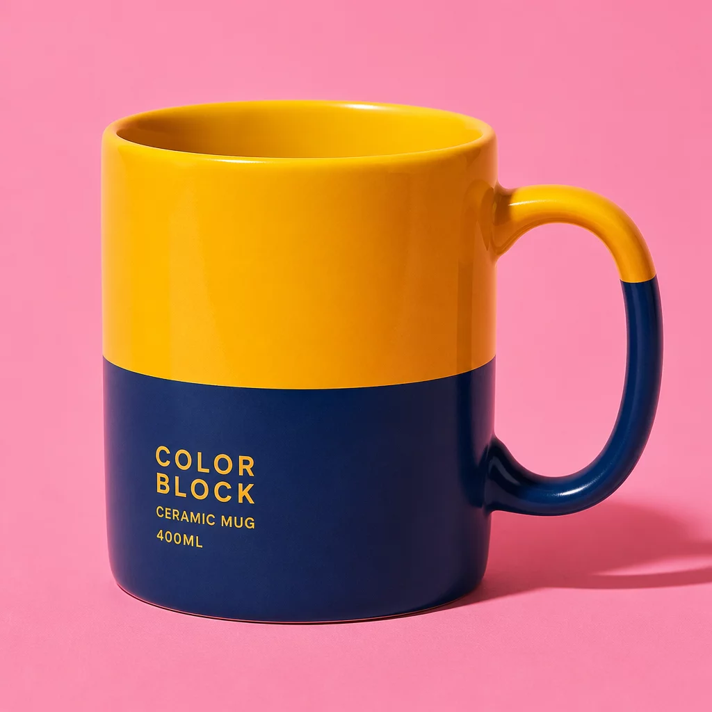 Color Block Ceramic Mug 400ml